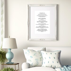 Printable LDS Temple Covenants Poster, Inspirational Book of Mormon ...