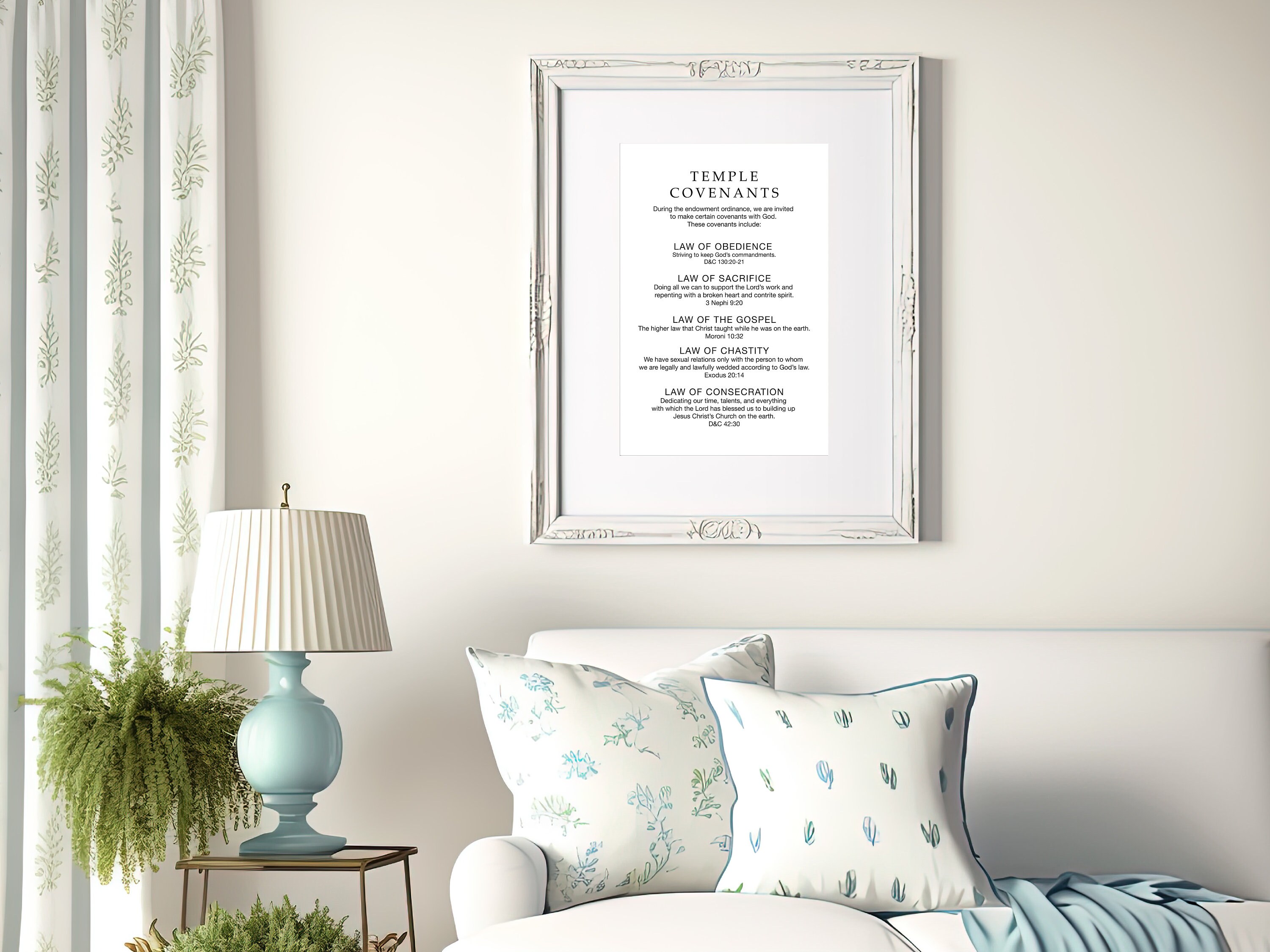 Printable LDS Temple Covenants Poster, Inspirational Book of Mormon ...