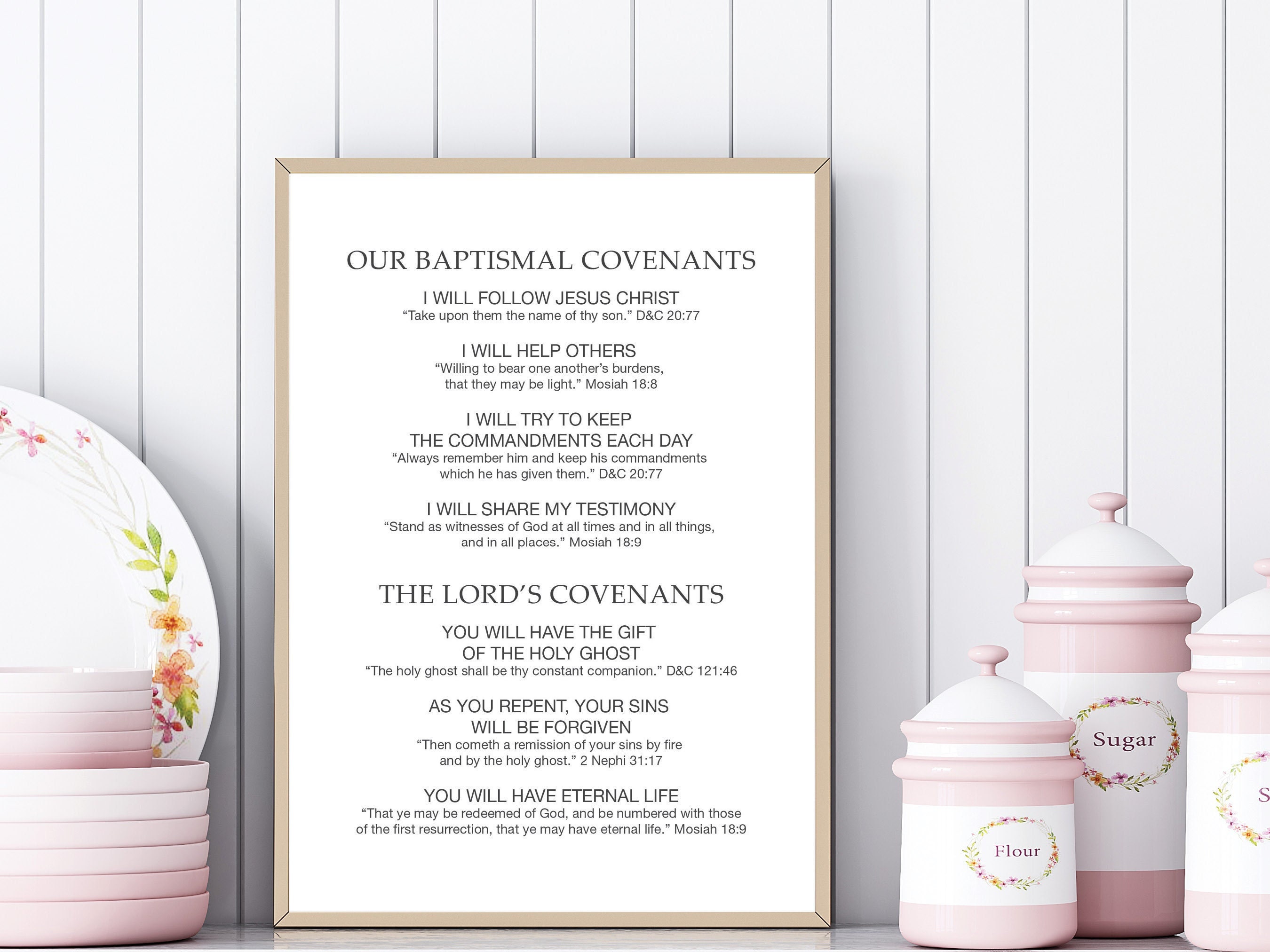 Printable LDS Baptism Covenants Poster Book Mormon Missionary - Etsy ...