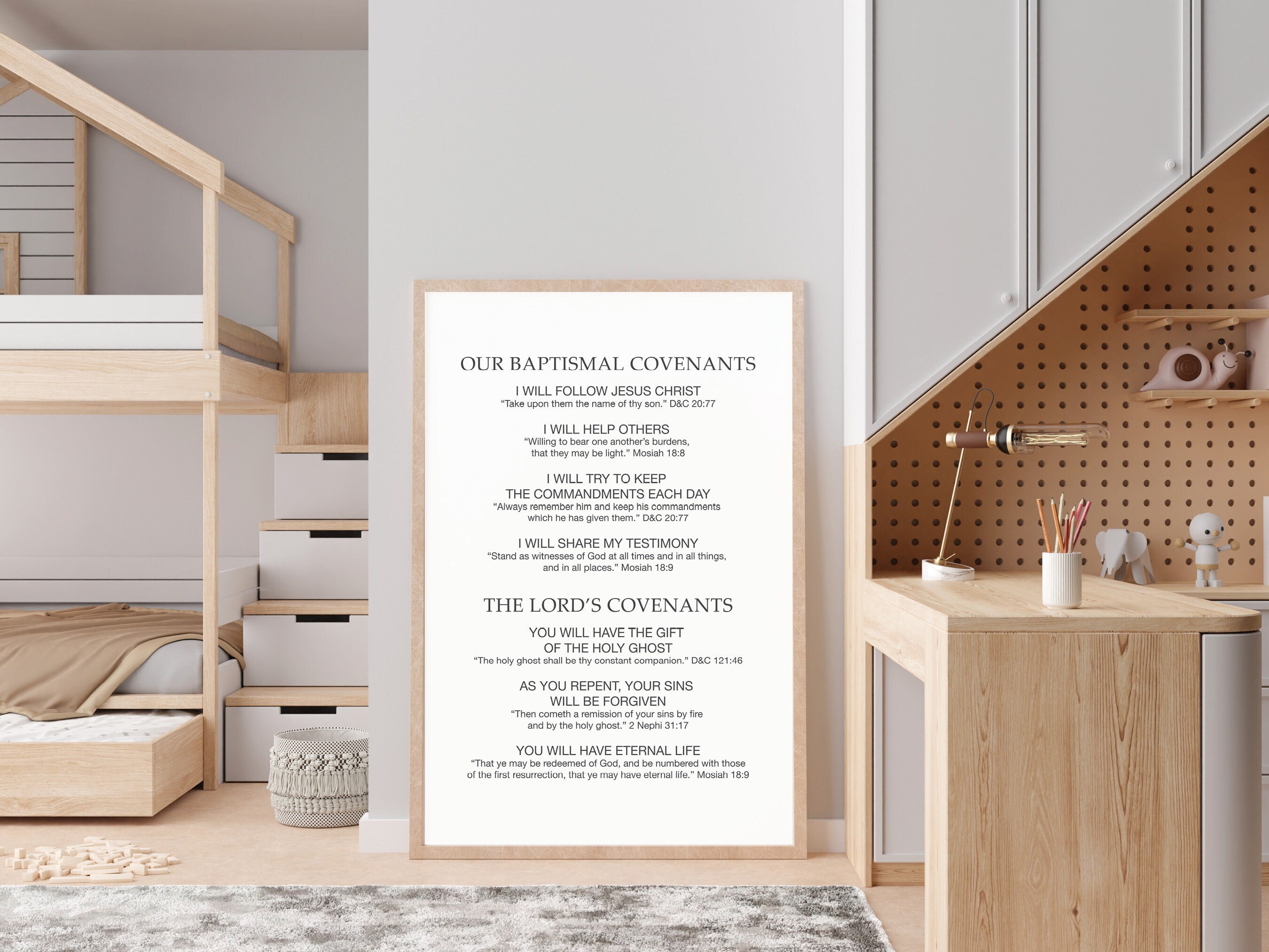 Printable LDS Baptism Covenants Poster Book Mormon Missionary - Etsy ...