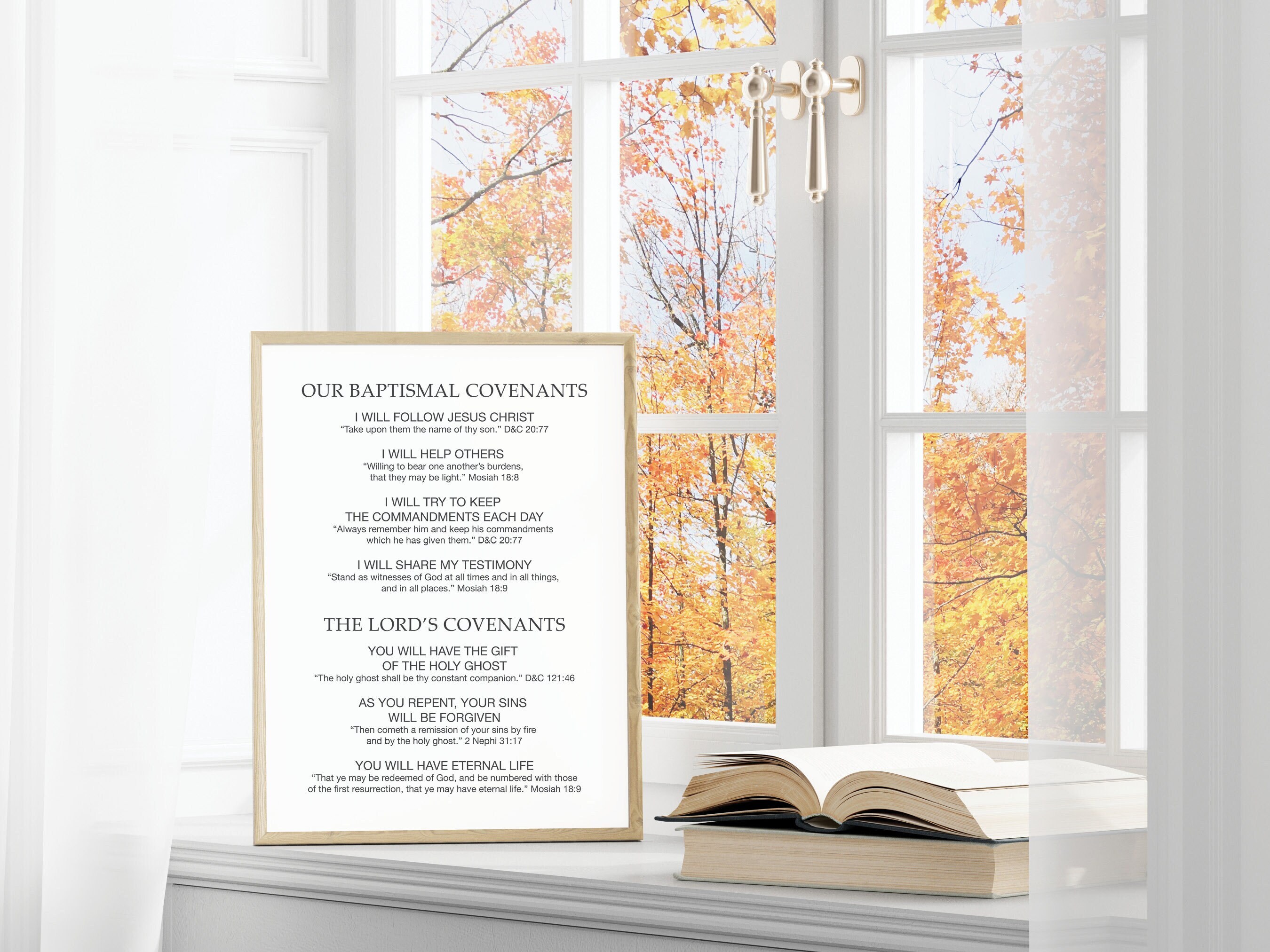 Printable LDS Baptism Covenants Poster Book Mormon Missionary - Etsy ...