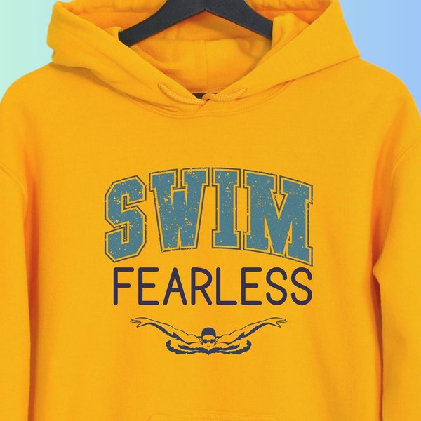 Hoodie Swimming Shirt Butterfly Swimmer Hoodie for Practice Pool, Shirt for Swimming Team Practice and Swim Meets, Winter Hoodie Team Jacket