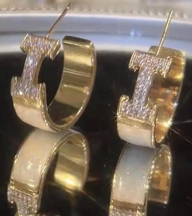 lv lock earrings