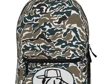 Wild Teal Camo Redneck Duck Backpack: Camo Travel Bag with Pockets