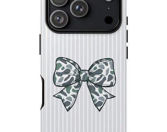 Dixie Girl Camo Bow Pinstripe Phone Case: Country Girl Camo Accessory