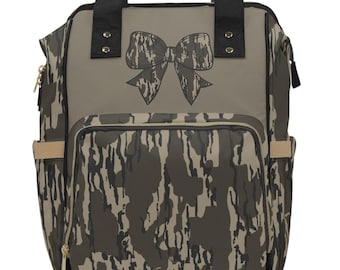 Tree Camo Coquette Backpack: Nylon Travel Diaper Bag