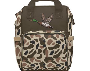 Dixie Camo "Duck" Diaper Bag: Hunting Travel Bag and Backpack