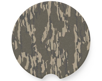 Tree Camo Soapstone Car Coaster: Camo Hunting Gift, Vehicle Accessory