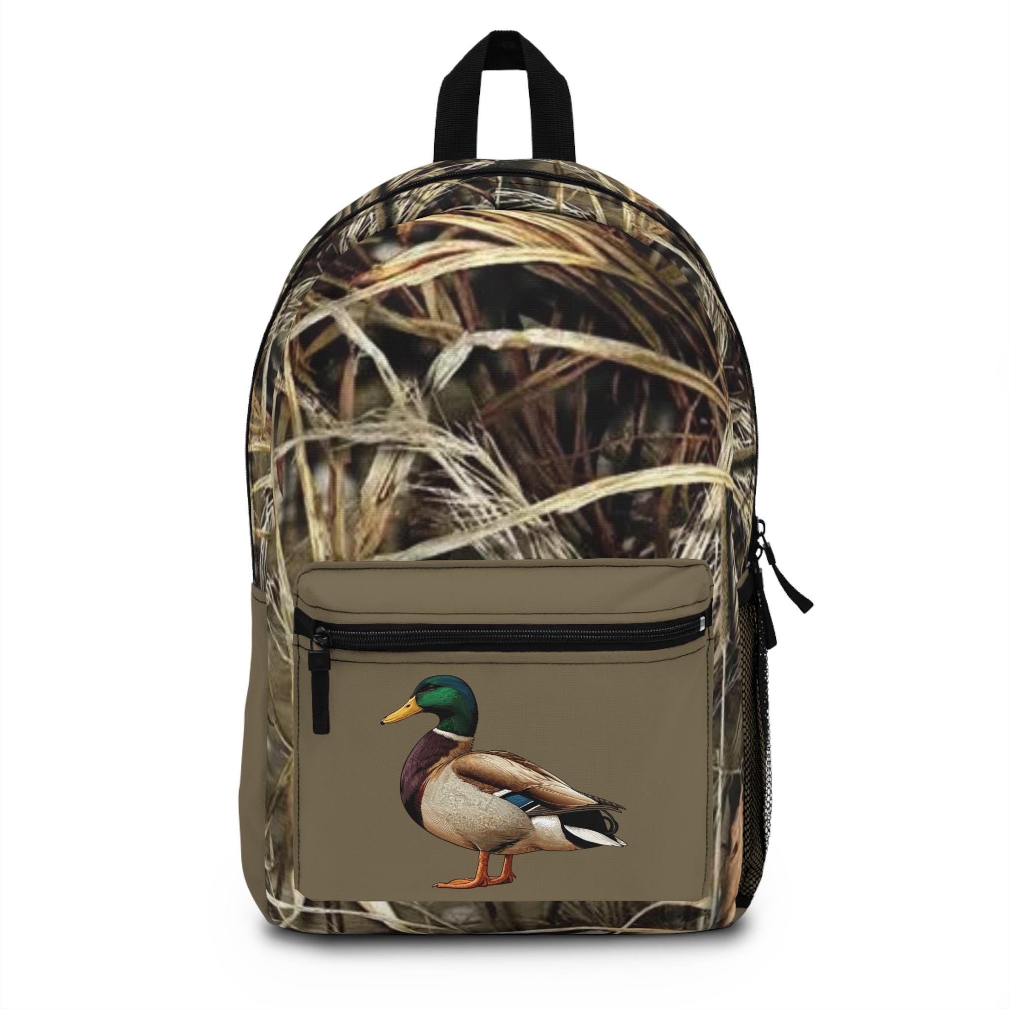 Marsh Grass Camo Bookbag/Mallard Duck Camo Backpack/Waterfowl Camo Travel bag/Hunting bag/Country Life Backpack/Camo Bookbag/Kids School Bag