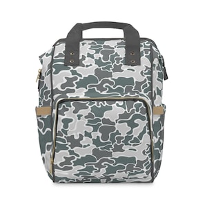 Coastal Camo Backpack/Camo Diaper bag/Fishing Camo Travel Bag/Trendy Camo Carryon/Hunting Bookbag/Country Life Bookbag