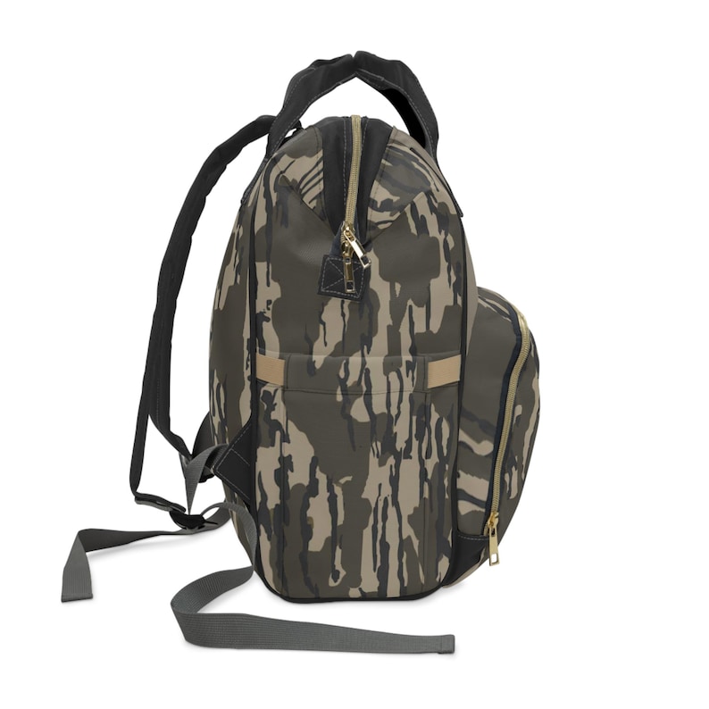 Mochila Coquette con diseño de camuflaje de árbol: bolsa de pañales de viaje de nailon imagen 4
