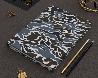 Wild Blue Camo Hardcover Journal: Matte Hunting Notebook