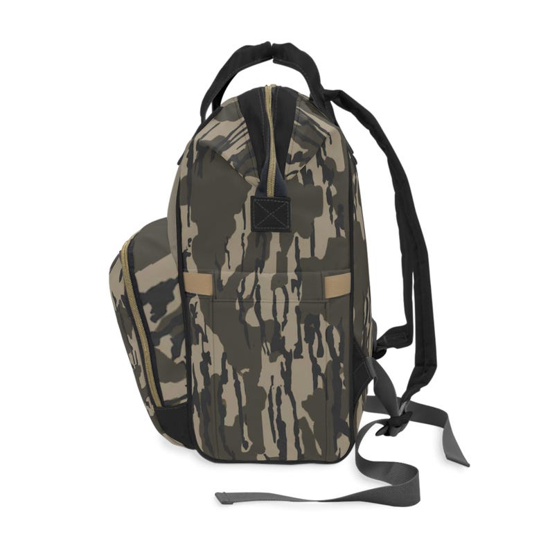 Mochila Coquette con diseño de camuflaje de árbol: bolsa de pañales de viaje de nailon imagen 3