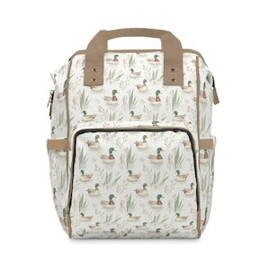 Mallard Duck Backpack/Camo Diaper bag/Mallard Duck Travel Bag/Trendy Duck Camo Carryon/Hunting Bookbag/Country Life Bookbag/Baby Boy Bag