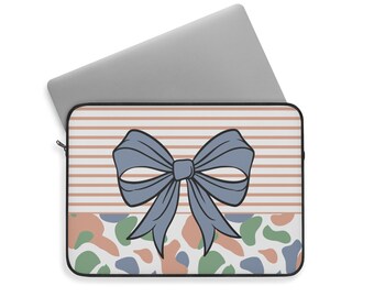 Dixie Spring Camo Laptop Sleeve; Coquette Striped  Camo Computer Bag