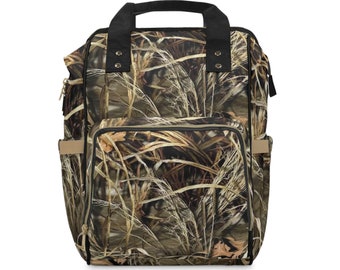 Marsh Camo Backpack: Laptop, Diaper, Travel Bag