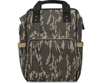 Tree Camo Backpack: Nylon Travel Diaper Bag