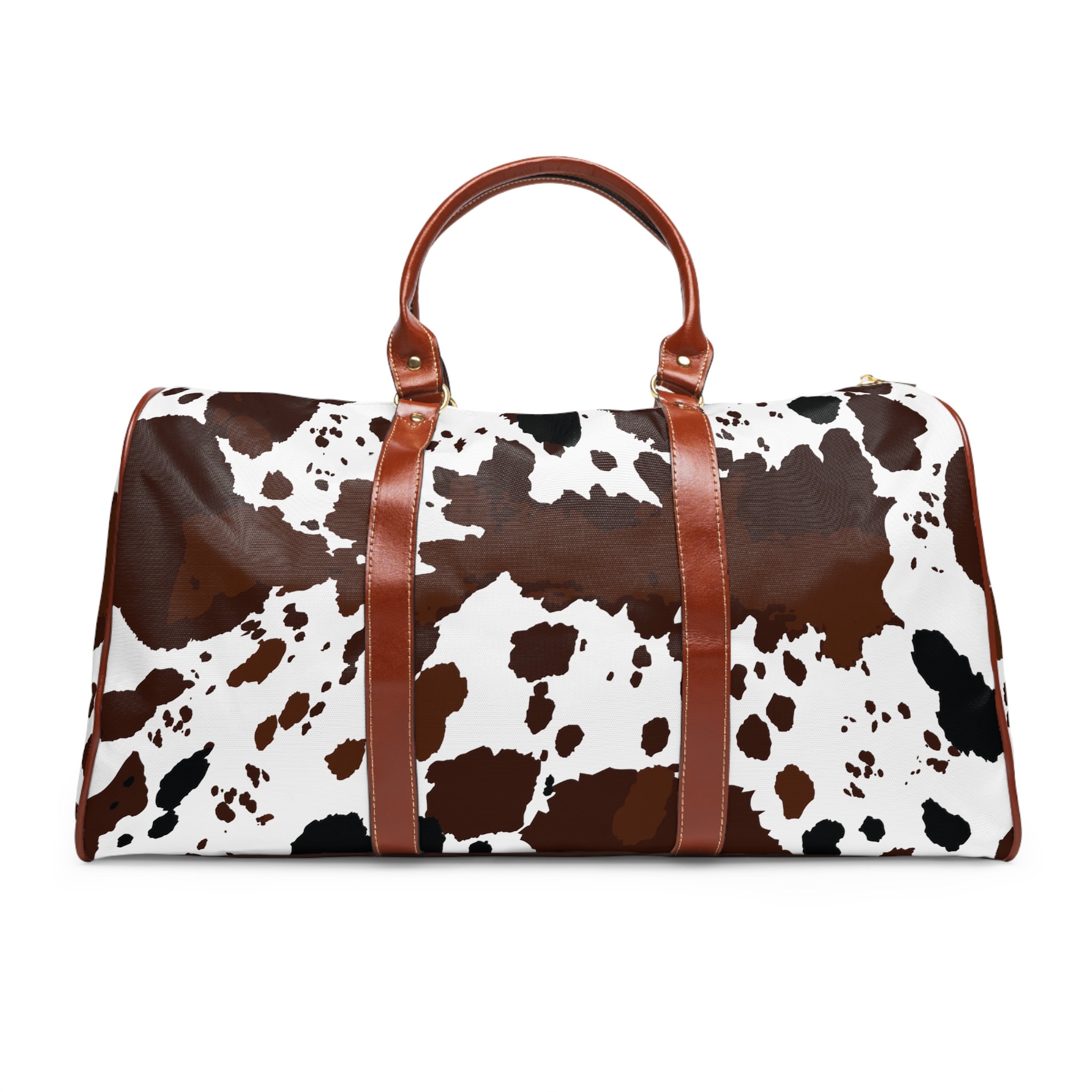 Cowhide Print Travel Bag cow Print Overnight Bag cowgirl Large Weekender cow Print Duffle western Duffel Bag faux Cowhide Carry On Etsy
