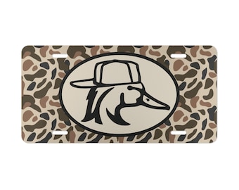Dixie Camo Redneck Duck Hunting License Plate: Country Life Vehicle Tag