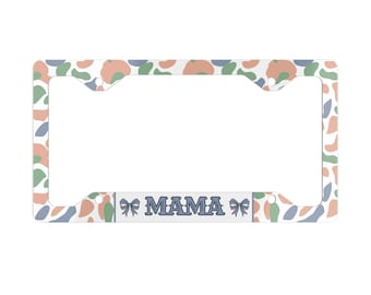 Dixie  Spring Camo "MAMA"  Coquette License Plate Frame: MOM Country Life Vehicle Tag
