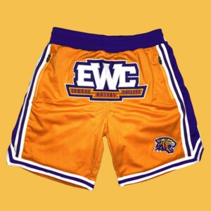 Edward Waters College Athletic Orange Shorts / Orange Activewear Workout Gift / Athletic Fit Performance Short / Track Training Shorts