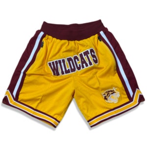 Bethune Cookman University Wildcats Gold Athletic Shorts | Bethune Cookman Apparel Shorts | Maroon Gold School Spirit Wear Performance Short