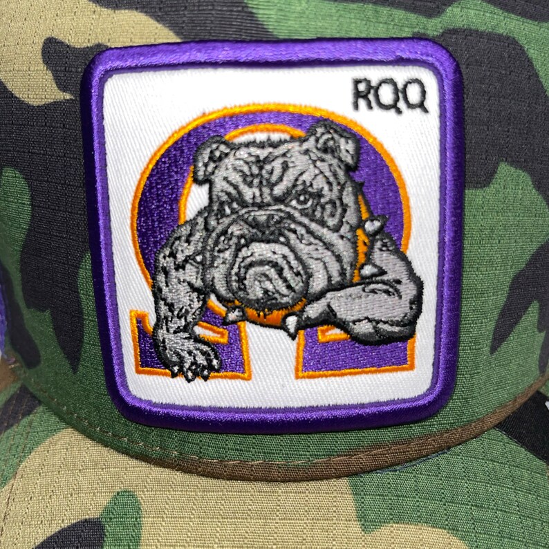 Omega Psi Phi RQQ | Camouflage Trucker Hat| Camo and Purple Snap Back ...