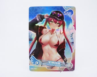Card Hololive Vtuber Virtual Youtuber Houshou Marine Card Manga Waifu Anime Girl Doujin Trading Card Goddess Story SSR-160