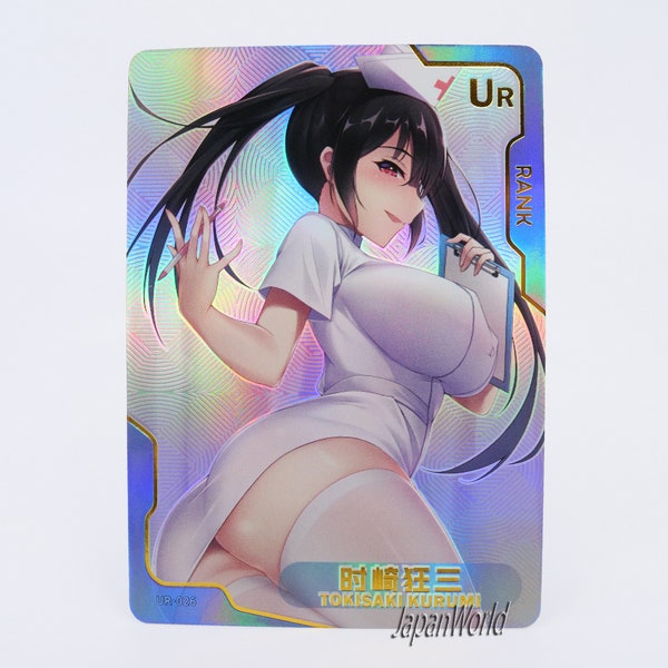 Card Date A L. Tokisak. Kurum. Nurse Card Manga Waifu Anime Girl Doujin Trading Card Goddess Story Senpai Goddess Haven Ultra Rare UR-026