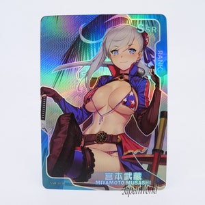 Carta FTGO Miyamoto Musashi Manga Carta Waifu Anime Girl Doujin Trading Card Dea Storia Senpai Goddess Haven SSR-018