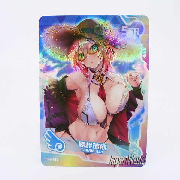 Card Hololive Vtuber Virtual Youtuber Takane Lui Carte Manga Waifu Anime Girl Doujin Trading Card Goddess Story SSR-185