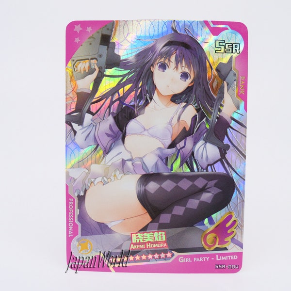 Card Puella Magi Madoca Magica Akemi Homura Manga Card Waifu Anime Girl Doujin Trading Card Game Edition Girl Party Limited SSR-004
