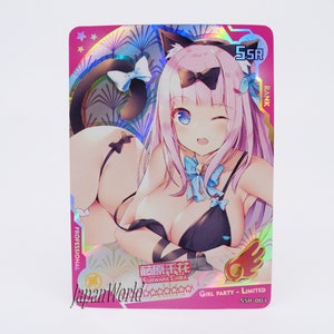 Tarjeta Love is W Fujiwar Chik Cosplay Neko Card Manga Waifu Anime Girl Doujin Trading Card Game Edition Girl Party Limited SSR-007