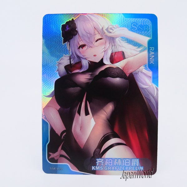 Card Azur L. KMS Graf Zeppelin Manga Card Waifu Anime Girl Doujin Trading Card Goddess Story Senpai Goddess Haven SSR-024