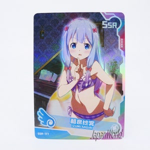 Card Izumi Sagiri Carte Anime Manga Waifu Video Game Girl Doujin Trading Card Goddess Story SSR-117