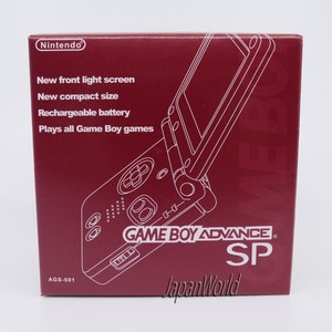 Nintendo Game Boy Advance SP Red Portable Console Box - GBA SP Box for Gameboy Advance Sp Red