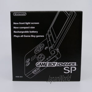 Nintendo Game Boy Advance SP Portable Console Box Black - GBA SP Box for Gameboy Advance SP Black