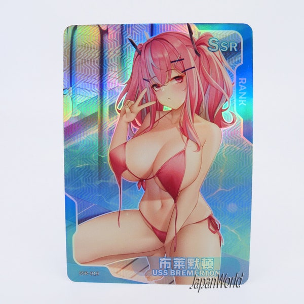 Card Azur L. USS Bremerton Manga Card Waifu Anime Girl Doujin Trading Card Goddess Story Senpai Goddess Haven SSR-010