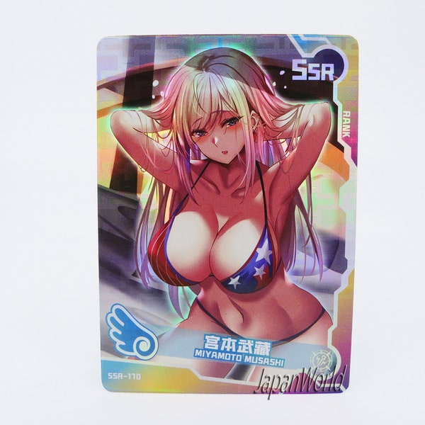 Card FTGO Miyamoto Musashi Manga Card Waifu Anime Girl Doujin Trading Card Goddess Story SSR-170