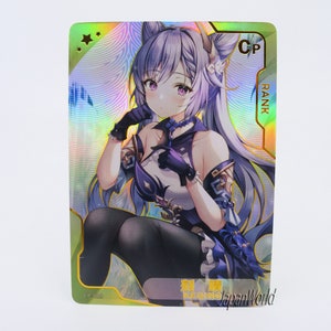 Carta Genshin Imp. Keqing Manga Card Waifu Anime Girl Doujin Trading Card Goddess Story Senpai Goddess Haven Card Promo CP-009