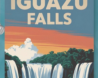 Canvas Photo Tile - Iguazu Falls Canva