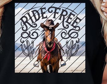 Horse Ride Free T-shirt, Equestrian Tee