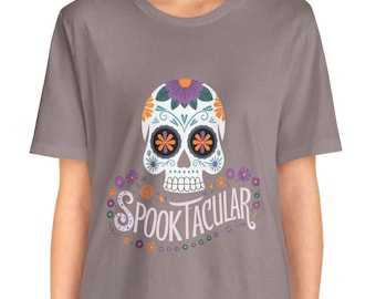 Spooktacular Unisex Jersey Short Sleeve Tee, Halloween Shirt, Casual Tee, Ghost Shirt, Witch Tee, Scary Tee