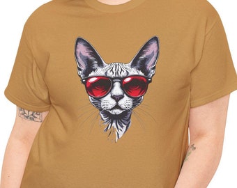 Sphynx Cat Shirt, Cat Lover Tee, Car Graphic Shirt, Animal Graphic Tee, Unique Gift for Her