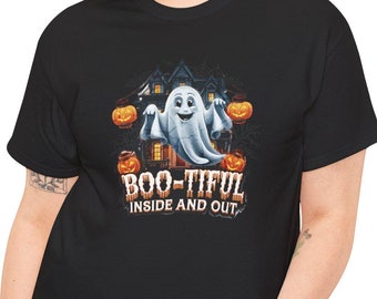 Boo-tiful Inside and Out Tee, Halloween Shirt, Ghost Tee, Fall Graphic Tee, Spooky T-shirt