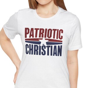 patriotic christian Tee, Red White Blue USA Christian Tee, Religious Graphic Tee