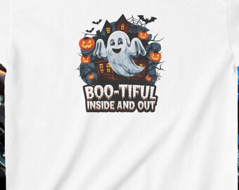 Kids Halloween Costume Tee, Boo-tiful Inside Out Shirt, Ghost Costume Tee, Spooky Shirt, Trick or Treat Gift