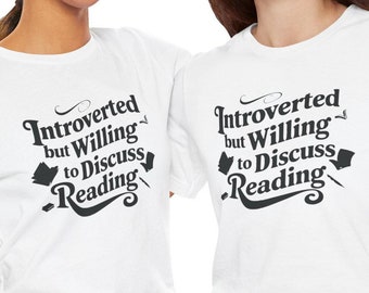 Reading Enthusiast Tee, Introverted Conversation Starter, Unique Book Lover Gift Idea, Thoughtful Gift for Readers