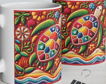 Colorful Turtle Ceramic Mug