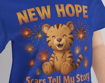 NEW HOPE Scars Tell My Story Tee, Inspirational Graphic Shirt